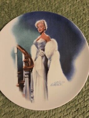 All About Eve Decorative Plate — White, Blue, Green